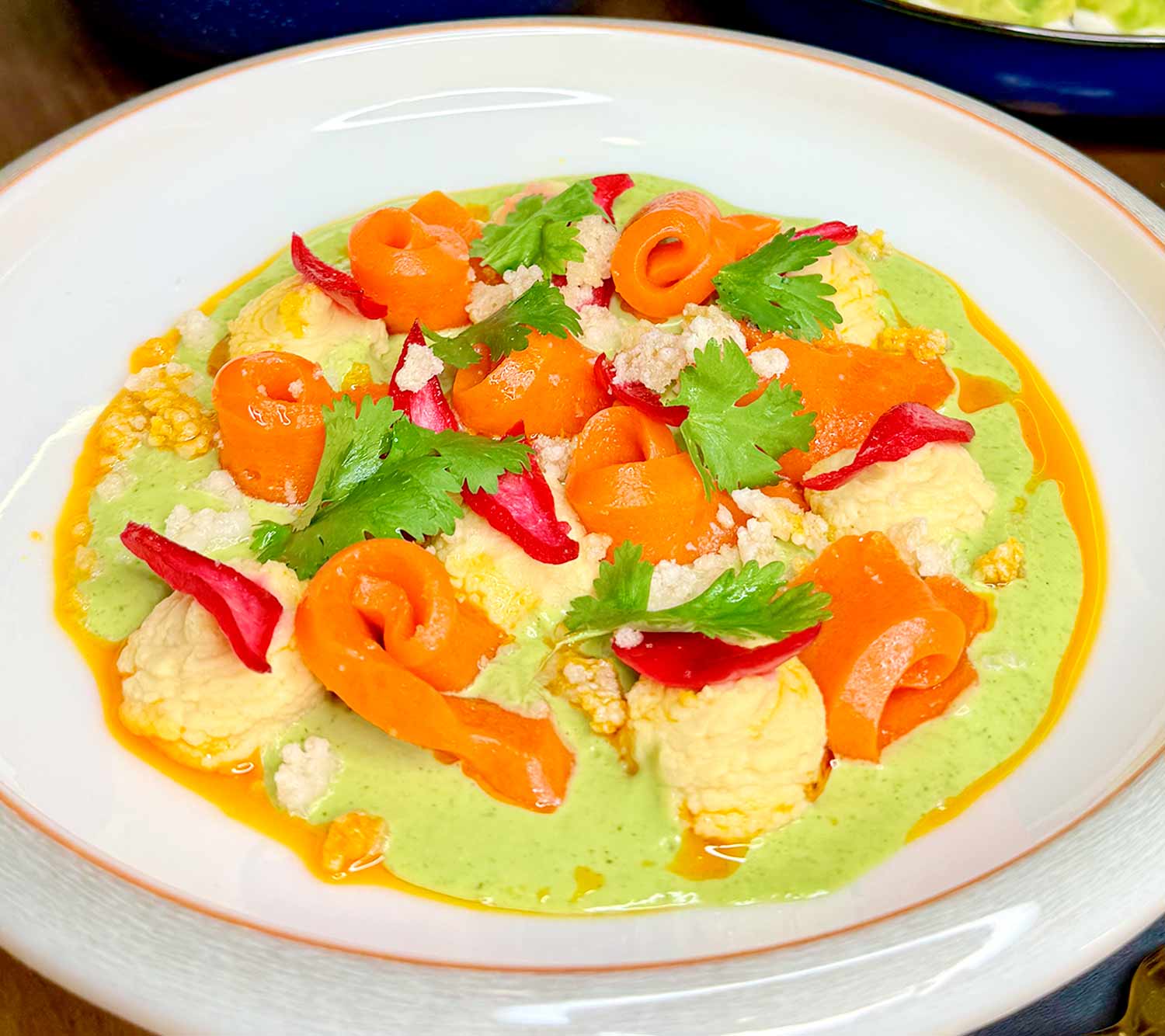 Manglar tiradito de salmón vegano - Horus Vegan Santiago